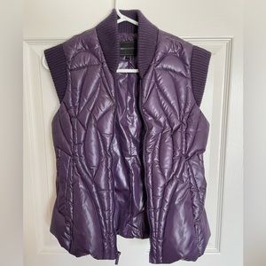 BCBGMAXAZRIA Women's Lavender Full Zipper Sleeveless Puffer Vest Jacket XXSmall